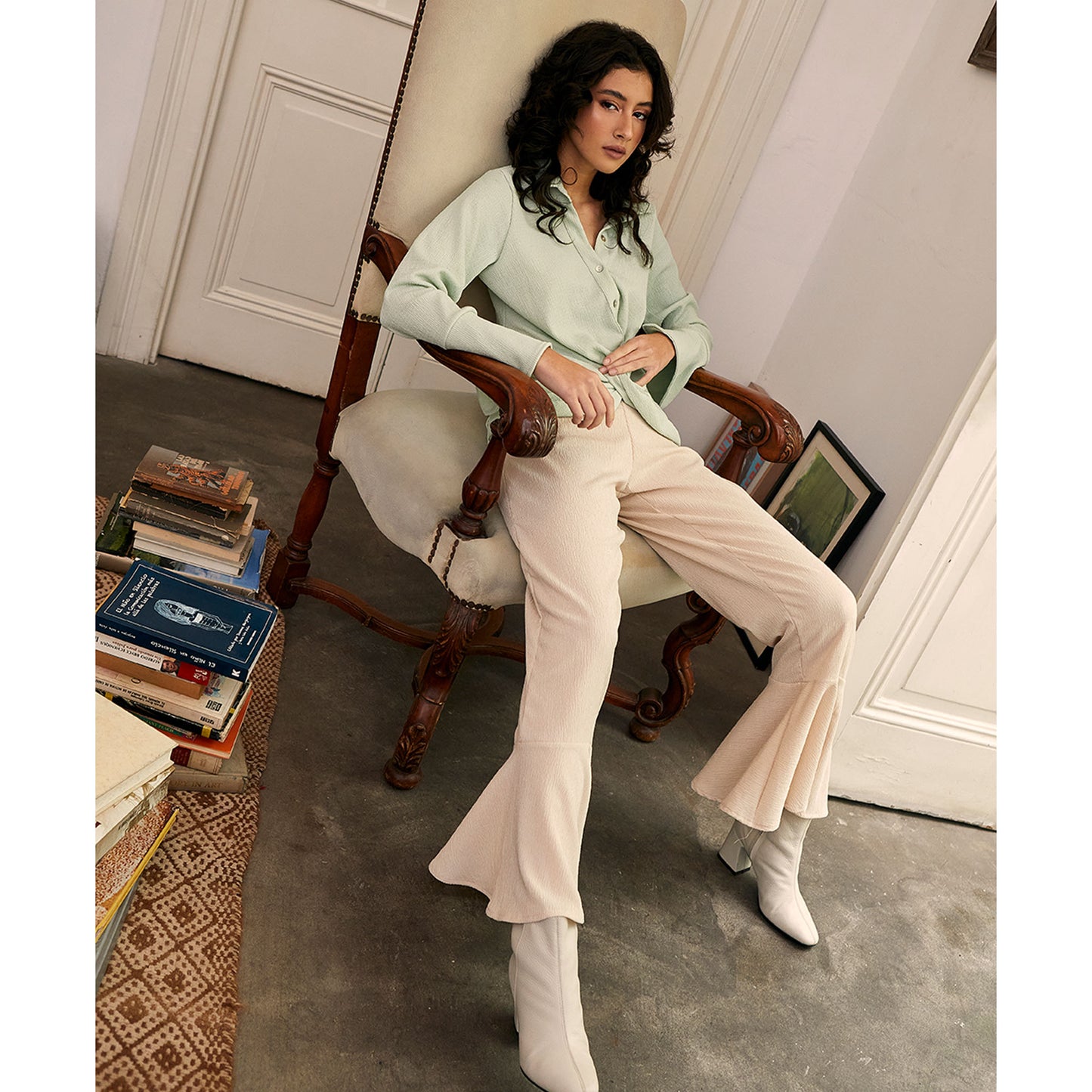 Pant Alana - Crema